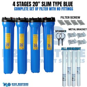 Water Filtration System Top Selling 4 Stages 20" Slim Type Complete Set No Fittings Different Variation