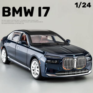 โมเดลรถ I7 BMW รถโลหะผสมขนาด1:24ไฟเสียงรถ Diecast คอลเลกชันคนรักวันเกิดสำหรับเด็กของขวัญโลหะของเล่นเด็กผู้ชาย