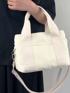 Large Capacity Canvas Bag Womens Lunch Bag Handbag Commuter Multi-layered Shoulder Bag Mommy Bag Commute Work Handbag