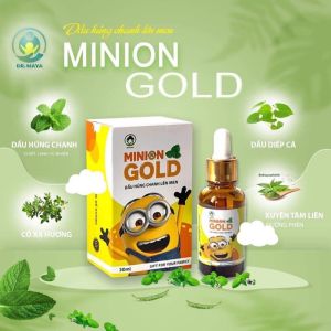 Dầu Húng chanh minion gold chính hãng - Tinh dầu húng chanh minion chính hãng tặng cốc thủy tinh