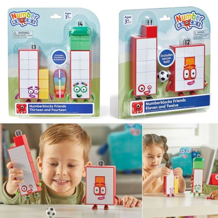 NEXASHOP Multicolor Building Block Number 13 to 14 Build Early Math ...