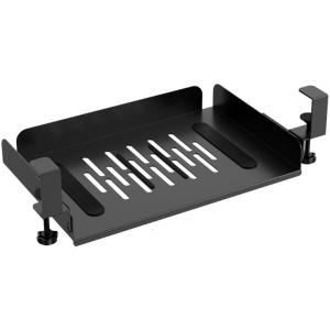 Space Efficient Desk Mount Storage Tray Durable Metal Holder For Electronics Documents Tools mess Worksurface Design