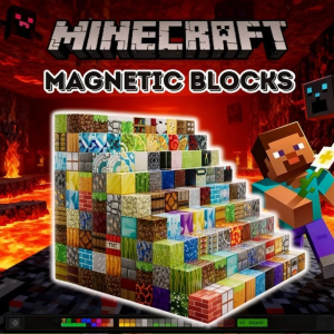 Minecraft Magnetic Square 6-Sided Magnetic 2 * 2cm Random Particles