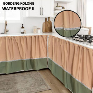 Gorden Kolong Dapur waterproof Kombinasi renda