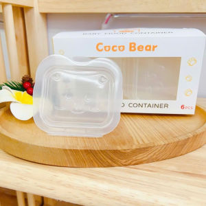 Set Hộp Đựng Thức Ăn Cho Bé Cocobear (50ml 100ml) Nhựa Pp An Toàn Dùng Được Cho Lò Vi Sóng