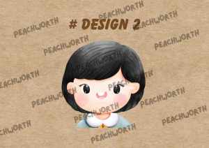 Personalized Notebook Cover Sticker 1 pc. Design Cute School