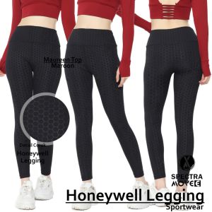 Celana senam M-XXL HONEYWELL LEGGING celana olahraga wanita legging zumba celana gym aerobic bandung