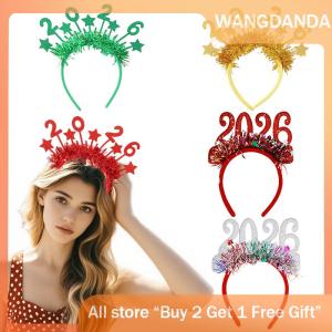 [COD] SAjeNH SPORT 1 4pcs 2026 Glitter Numbers Headbands Star Color Strip Headband Christmas New Years Eve Party Decoration For Adult And Kids