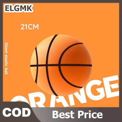 ELGMK 18 21 24cm Bouncing Mute Ball Indoor Silent Basketball With Hoop High-Resilience Lightweight Mini Basketball Kids Gifts