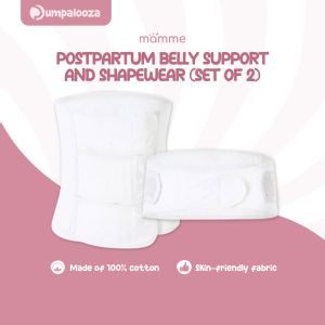 MAMME Cotton Postpartum Shapewear and Maternity Belly Support for Pregnant and New Moms (Set of 2)