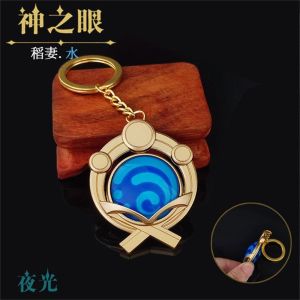 Móc khóa kim loại phản quang [Nguyên tố Vision game Genshin Impact: Mondstadt Inazuma]