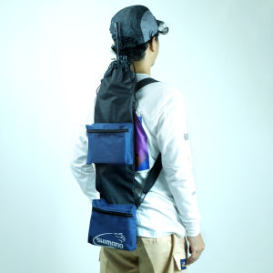 Tas Joran Pancing Tegek Ransel Model Serut Kantong 2 Ruang Semi Anti Air 75 Cm