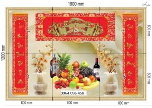 Tranh gạch 3d ốp tường phòng thờ - KCV22