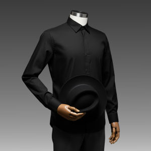 JB - Princeton Shirt Black - Kemeja Kasual Lengan Panjang Pria