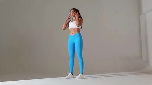 High Waist Yoga Pants for Women Cross Waist Design Running Gym Training Leggings S-2XL Nylon Spandex