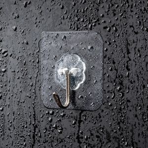 Móc Dán Tường Treo Đồ Trong Suốt Móc Dính Cường Lực Thần Thánh Gắn Siêu Dính Đa Năng(6X6Cm)-ESTLA