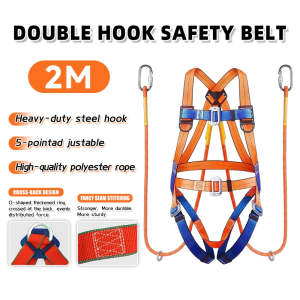 Fall Protection Harness Full Body Safety Harness Construction Adjustable Belt With Hook