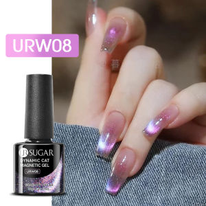 UR SUGAR 7ml Crystal Cat Rubber Base Gel Sparkling Glitter Silver Pink Soak Off UV LED Varnish All for Gel Polish