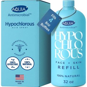 Hypochlorous Acid Spray for Face and Skin Facial Cleanser    32oz Refill Face Mist Hypochlorous Acid Spray for Skin Acne Rash Eczema Wound    Antimicrobial Facial Cleanser Acne Mist Smart Skincare
