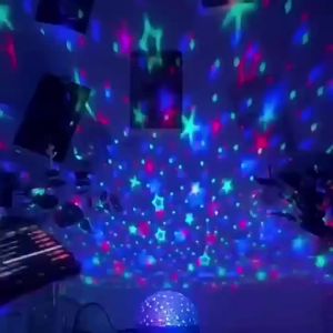 xpkQ Dreamy Star Projector Night Light LED Colorful 5V USB Party Ambient Light Romantic Moon Galaxy Projector Lamp Room Decor T2Y7B