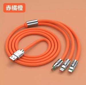 Vận chuyển từ Trung Quốc [2025] Cáp sạc nhanh Jike màu sắc cáp sạc một đến ba tương thích với Apple Huawei Android cáp dữ liệu điện thoại di động đa đầu 3 trong 1 3.1