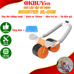 Con lăn tập bụng con lăn tập cơ bụng bánh xe lăn tập bụng tại nhà Booster SL-005 - Có trợ lực hỗ trợ tập Plank dễ dàng | OKbuy