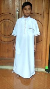 Jubah Gamis Anak Laki-Laki Lengan Pendek: Kerah Mandarin 2022 Kombinasi