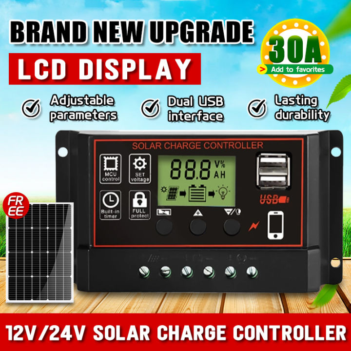 Solar Charge Controller, Solar Panel Controller 10A 20A 30A