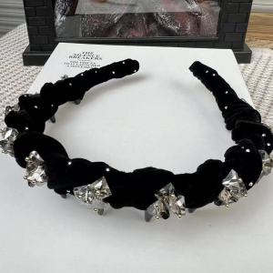 Rhinestone Shiny Head Hoops Hair Bands Gorgeous Non-slip Design Flower Glass Diamond Headband High Crown Water Rhinestone Headband