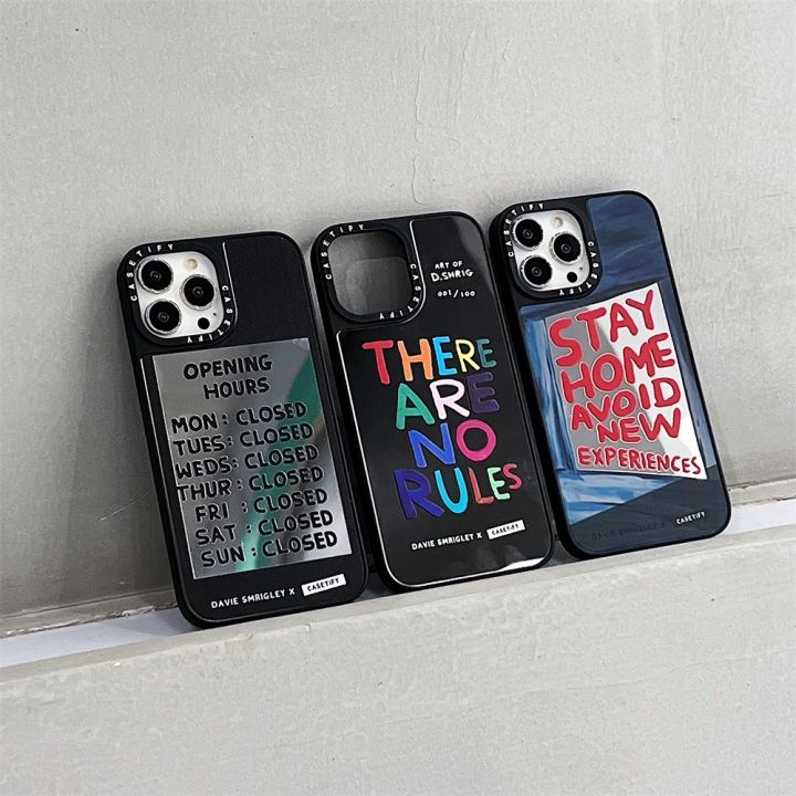 CASETiFY DAVIE SMRIGLEY Creative English Mirror Case For iPhone