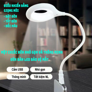 Đèn USB Điều Khiển Bằng Giọng Nói Tiếng Việt Để Bàn Mini Thông Minh. Nói "Chiếu sáng thông minh" để kích hoạt điều khiển giọng nói"