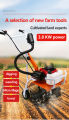 DEKES Plowing machine for farming Rotary Tiller cultivator for farming Micro-tiller, plowing, soil turning and rotary tiller, wasteland reclamation gasoline multi-function Agricultural Garden Gasoline Outdoor Multi-Function Lawn Mower. 