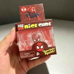 Needoh Ice Cube SpiderMan Squishy Toy Maltose Block Stress Relief Fidget Toy Cute Rebound Squeeze Vent Toy for Kids
