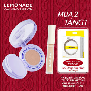 Combo Phấn Nước Mỏng Lemonade SuperMatte No Makeup Cushion 15g & Kem che khuyết điểm Lemonade Matte Addict Concealer 3g