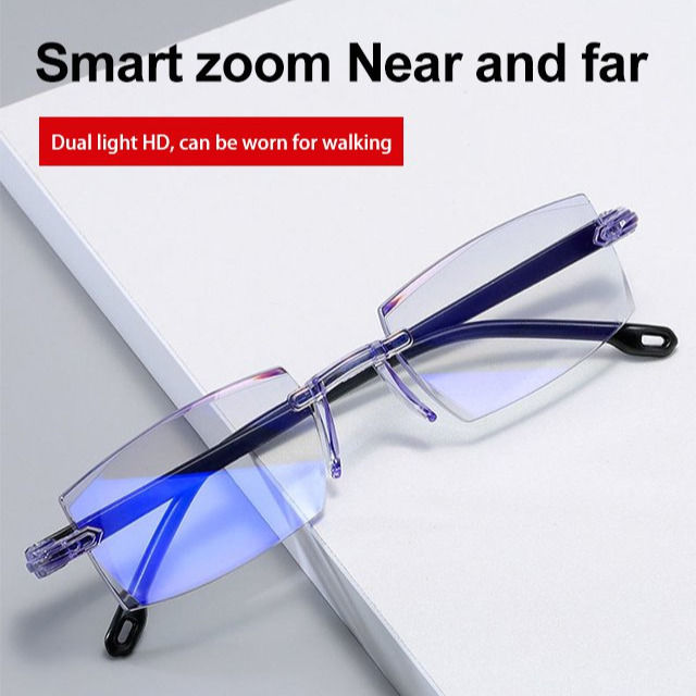 thumbnail image 2 of FELRES Men's Square Bifocal Reading Glasses – Anti-blue Light, Full Frame, Transparent Lens, XY3062-1 2 of 4