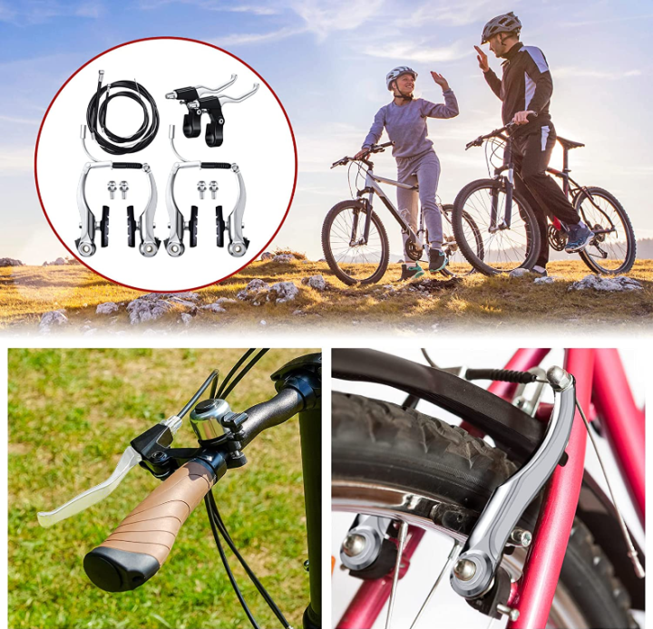 Mountain Bike Brakes Center Pull Brake Pads Silver V Brakes