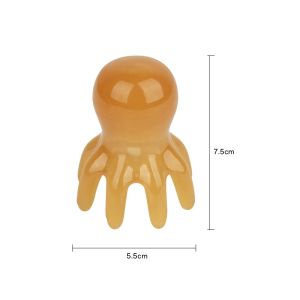 CLM หวีนวดทรงปลาหมึก หนังศีรษะ ใบหน้า เครื่องขูดร่างกาย วัสดุเรซิน หวีดูแลความงาม Scalp comb
