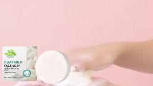 HANCHOBIT Goat Milk Cleansing Soap Coconut Oil Deep Cleansing Improves Facial Skin Gentle Formula