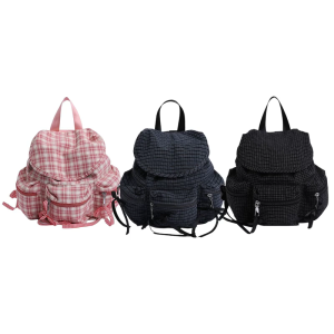 Plaids Backpacks Japanese Styles Casual Daypacks Student School Backpacks Retro Backpacks Travel Bag for Daily