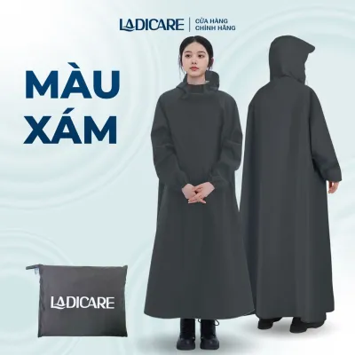 Áo Mưa Măng Tô LADICARE Vải Da Cá Chống Thấm Siêu Bền Cho Nam Nữ Đi Xe Máy