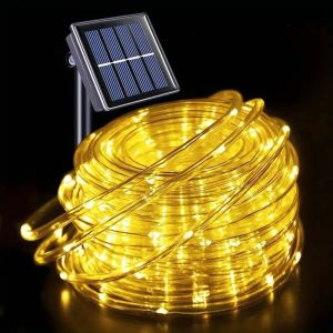 22M  Solar Rope String Light Waterproof 8 Modes Fairy Tube Light Outdoo Garden balcony Decoration Lights