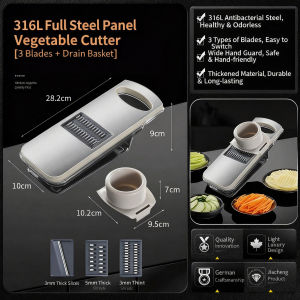 6 IN 1 Multifunctional Vegetable grater | Stainless Steel Grater | Extra Thick Shredder | Potato/Carrot Handy Tool/vegetable Cutter/potato cutter machine