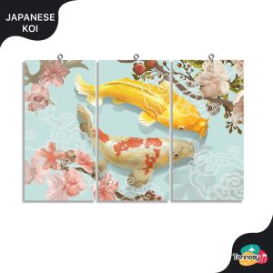 TENNESY SET HIASAN DINDING IKAN KOI 15x30CM WALL DECOR PAJANGAN POSTER DEKORASI DINDING KAMAR RUMAH