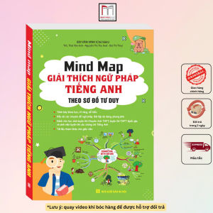 Sách - Mind Map - Giải thích ngữ pháp Tiếng Anh theo sơ đồ tư duy (bìa mềm) sách in màu