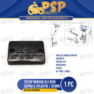 Tutup Minyak Oli Rem Supra X (Plastik) - Penutup Cover Master Rem Atas Honda GL Pro Tiger Supra Fit