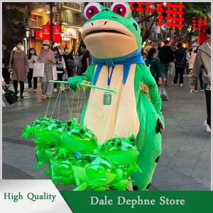 [Dale Dephne] ของเล่นรูปสัตว์เป่าลมรูปกบกระโดดได้สีเขียวเรืองแสงได้ของเล่นรูปสัตว์รูปคางคกสำหรับงานเลี้ยงวันเกิดของตกแต่งงานแต่งงาน