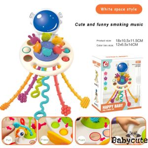 Teether Baby Rattle Manhattan Ball Newborn Baby Rattling Tooth Mainan Bayi Baby Toys Busy Toy Sensory Baby Teething Fun