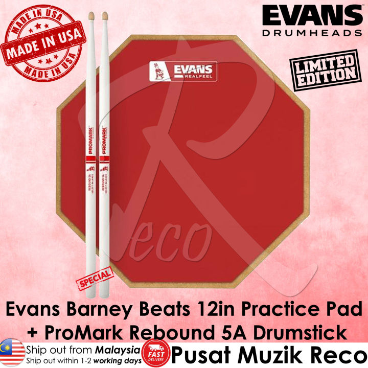 Evans Limited Edition Barney Beats Bundle 12in RealFeel Drum