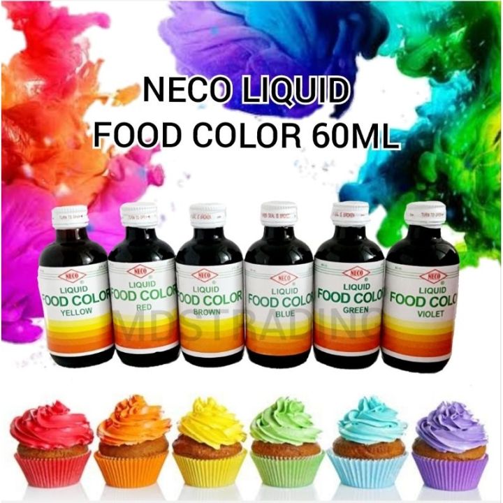 Neco Liquid Food Color Coloring 60ml + Lazada PH