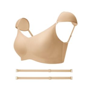 Maniyun 2-in-1 Shapewear Bra With Detachable Shoulder Pads Non-wired Comfortable Seamless Bra